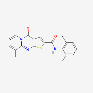 molecular formula C21H19N3O2S B2481852 N-mesityl-9-methyl-4-oxo-4H-pyrido[1,2-a]thieno[2,3-d]pyrimidine-2-carboxamide CAS No. 690252-81-4