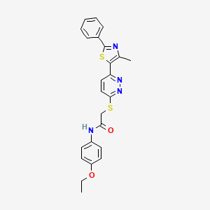 molecular formula C24H22N4O2S2 B2481868 N-(4-ETHOXYPHENYL)-2-{[6-(4-METHYL-2-PHENYL-1,3-THIAZOL-5-YL)PYRIDAZIN-3-YL]SULFANYL}ACETAMIDE CAS No. 892415-84-8