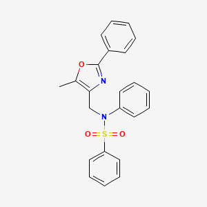 molecular formula C23H20N2O3S B2481914 N-[(5-methyl-2-phenyl-1,3-oxazol-4-yl)methyl]-N-phenylbenzenesulfonamide CAS No. 1251553-32-8