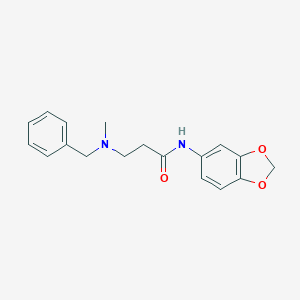 molecular formula C18H20N2O3 B248195 N-(1,3-benzodioxol-5-yl)-3-[benzyl(methyl)amino]propanamide 