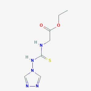 molecular formula C7H11N5O2S B2481971 ethyl 2-{[(4H-1,2,4-triazol-4-yl)carbamothioyl]amino}acetate CAS No. 439108-24-4