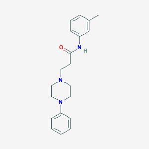 molecular formula C20H25N3O B248200 N-(3-methylphenyl)-3-(4-phenylpiperazin-1-yl)propanamide 