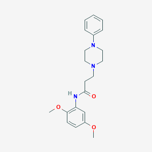 molecular formula C21H27N3O3 B248203 N-(2,5-dimethoxyphenyl)-3-(4-phenylpiperazin-1-yl)propanamide 