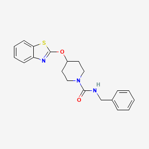 molecular formula C20H21N3O2S B2482044 4-(1,3-benzothiazol-2-yloxy)-N-benzylpiperidine-1-carboxamide CAS No. 1251643-88-5