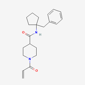 molecular formula C21H28N2O2 B2482058 N-(1-benzylcyclopentyl)-1-(prop-2-enoyl)piperidine-4-carboxamide CAS No. 2361785-24-0