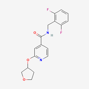 molecular formula C17H16F2N2O3 B2482073 N-[(2,6-difluorophenyl)methyl]-2-(oxolan-3-yloxy)pyridine-4-carboxamide CAS No. 1903011-93-7