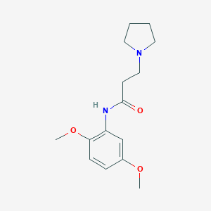 molecular formula C15H22N2O3 B248210 N-(2,5-dimethoxyphenyl)-3-(pyrrolidin-1-yl)propanamide 
