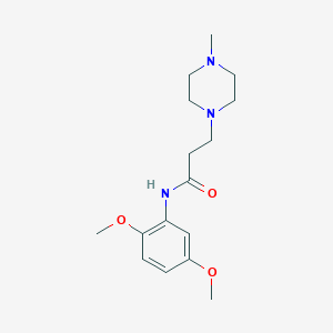 molecular formula C16H25N3O3 B248211 N-(2,5-dimethoxyphenyl)-3-(4-methylpiperazin-1-yl)propanamide 