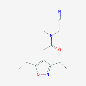 molecular formula C12H17N3O2 B2482169 n-(Cyanomethyl)-2-(diethyl-1,2-oxazol-4-yl)-n-methylacetamide CAS No. 1787918-93-7