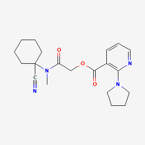 [2-[(1-Cyanocyclohexyl)-methylamino]-2-oxoethyl] 2-pyrrolidin-1-ylpyridine-3-carboxylate