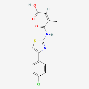 (Z)-4-((4-(4-chlorophenyl)thiazol-2-yl)amino)-3-methyl-4-oxobut-2-enoic acid
