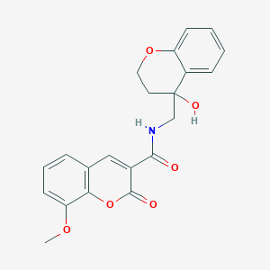 N-((4-hydroxychroman-4-yl)methyl)-8-methoxy-2-oxo-2H-chromene-3-carboxamide
