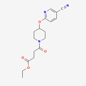 Ethyl 4-(4-((5-cyanopyridin-2-yl)oxy)piperidin-1-yl)-4-oxobutanoate