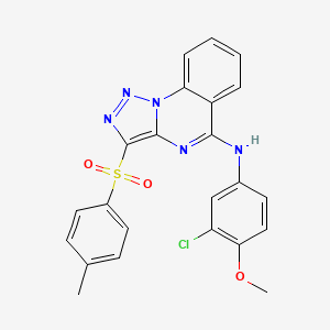 molecular formula C23H18ClN5O3S B2482243 N-(3-CHLORO-4-METHOXYPHENYL)-3-(4-METHYLBENZENESULFONYL)-[1,2,3]TRIAZOLO[1,5-A]QUINAZOLIN-5-AMINE CAS No. 899348-55-1