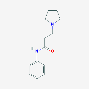 molecular formula C13H18N2O B248228 N~1~-PHENYL-3-(1-PYRROLIDINYL)PROPANAMIDE 