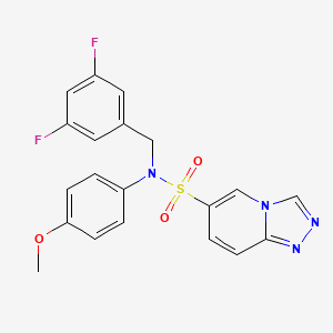 molecular formula C20H16F2N4O3S B2482297 N-[(3,5-difluorophenyl)methyl]-N-(4-methoxyphenyl)-[1,2,4]triazolo[4,3-a]pyridine-6-sulfonamide CAS No. 1251633-03-0