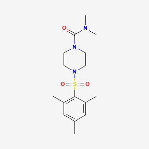 molecular formula C16H25N3O3S B2482339 N,N-dimethyl-4-(2,4,6-trimethylphenyl)sulfonylpiperazine-1-carboxamide CAS No. 708223-78-3