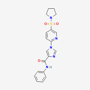 N~4~-phenyl-1-[5-(1-pyrrolidinylsulfonyl)-2-pyridyl]-1H-imidazole-4-carboxamide