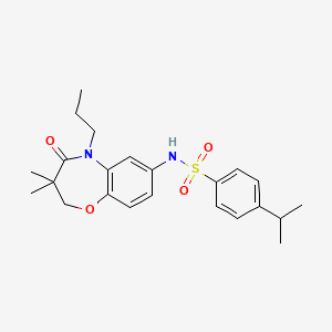 N-(3,3-dimethyl-4-oxo-5-propyl-2,3,4,5-tetrahydrobenzo[b][1,4]oxazepin-7-yl)-4-isopropylbenzenesulfonamide