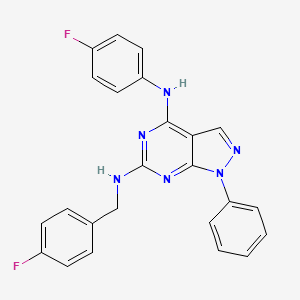 N~6~-(4-fluorobenzyl)-N~4~-(4-fluorophenyl)-1-phenyl-1H-pyrazolo[3,4-d]pyrimidine-4,6-diamine