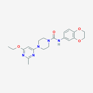 molecular formula C20H25N5O4 B2482354 N-(2,3-dihydro-1,4-benzodioxin-6-yl)-4-(6-ethoxy-2-methylpyrimidin-4-yl)piperazine-1-carboxamide CAS No. 946372-51-6