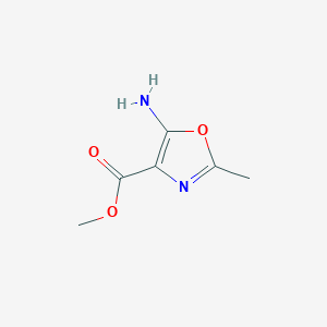 molecular formula C6H8N2O3 B2482438 Methyl 5-amino-2-methyl-1,3-oxazole-4-carboxylate CAS No. 1410792-86-7