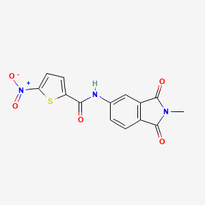 molecular formula C14H9N3O5S B2482439 N-(2-methyl-1,3-dioxo-2,3-dihydro-1H-isoindol-5-yl)-5-nitrothiophene-2-carboxamide CAS No. 312614-36-1