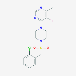 4-[4-[(2-Chlorophenyl)methylsulfonyl]piperazin-1-yl]-5-fluoro-6-methylpyrimidine