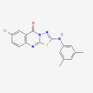7-chloro-2-(3,5-dimethylanilino)-5H-[1,3,4]thiadiazolo[2,3-b]quinazolin-5-one