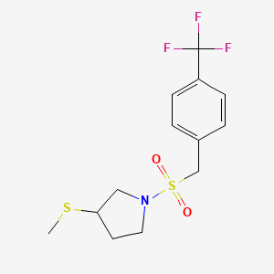 3-(Methylthio)-1-((4-(trifluoromethyl)benzyl)sulfonyl)pyrrolidine