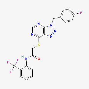 2-((3-(4-fluorobenzyl)-3H-[1,2,3]triazolo[4,5-d]pyrimidin-7-yl)thio)-N-(2-(trifluoromethyl)phenyl)acetamide