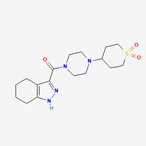 (4-(1,1-dioxidotetrahydro-2H-thiopyran-4-yl)piperazin-1-yl)(4,5,6,7-tetrahydro-1H-indazol-3-yl)methanone