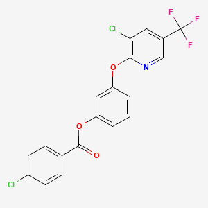 [3-[3-Chloro-5-(trifluoromethyl)pyridin-2-yl]oxyphenyl] 4-chlorobenzoate
