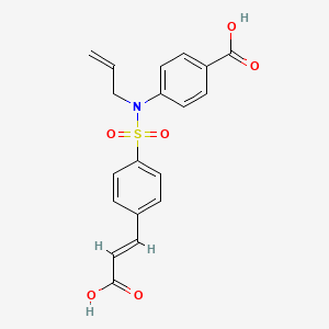 4-({[4-((1E)-2-carboxyvinyl)phenyl]sulfonyl}prop-2-enylamino)benzoic acid