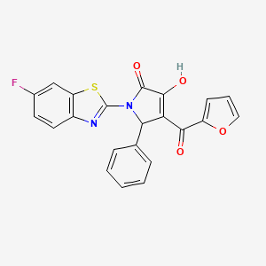 1-(6-fluorobenzo[d]thiazol-2-yl)-4-(furan-2-carbonyl)-3-hydroxy-5-phenyl-1H-pyrrol-2(5H)-one