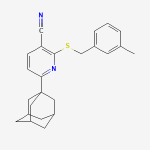 6-(1-Adamantyl)-2-[(3-methylbenzyl)thio]nicotinonitrile