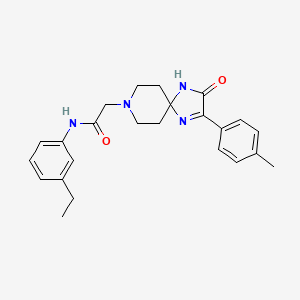 molecular formula C24H28N4O2 B2482519 N-(3-ethylphenyl)-2-[2-(4-methylphenyl)-3-oxo-1,4,8-triazaspiro[4.5]dec-1-en-8-yl]acetamide CAS No. 1184992-65-1