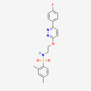 molecular formula C20H20FN3O3S B2482547 N-(2-((6-(4-fluorophenyl)pyridazin-3-yl)oxy)ethyl)-2,4-dimethylbenzenesulfonamide CAS No. 920256-34-4