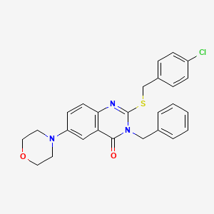 3-benzyl-2-((4-chlorobenzyl)thio)-6-morpholinoquinazolin-4(3H)-one