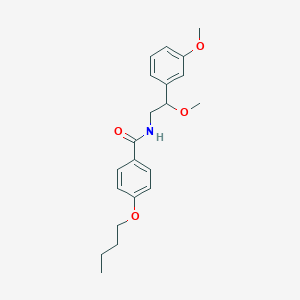 molecular formula C21H27NO4 B2482553 4-butoxy-N-(2-methoxy-2-(3-methoxyphenyl)ethyl)benzamide CAS No. 1797715-54-8