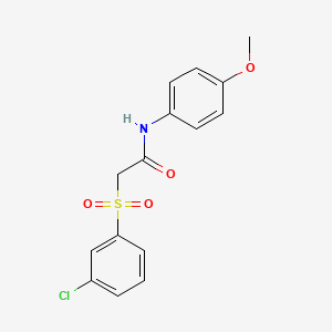 2-[(3-chlorophenyl)sulfonyl]-N-(4-methoxyphenyl)acetamide