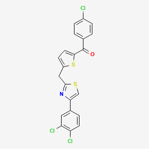 (4-Chlorophenyl)(5-{[4-(3,4-dichlorophenyl)-1,3-thiazol-2-yl]methyl}-2-thienyl)methanone
