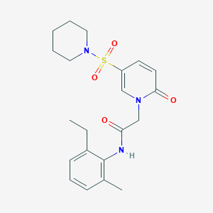 molecular formula C21H27N3O4S B2482573 N-(2-ethyl-6-methylphenyl)-2-[2-oxo-5-(piperidine-1-sulfonyl)-1,2-dihydropyridin-1-yl]acetamide CAS No. 1251710-77-6