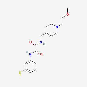 molecular formula C18H27N3O3S B2482615 N-{[1-(2-methoxyethyl)piperidin-4-yl]methyl}-N'-[3-(methylsulfanyl)phenyl]ethanediamide CAS No. 953136-83-9