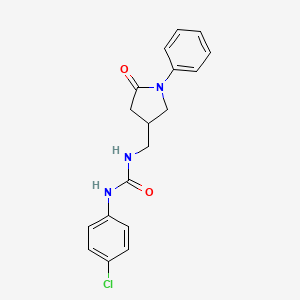 1-(4-Chlorophenyl)-3-((5-oxo-1-phenylpyrrolidin-3-yl)methyl)urea