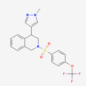 4-(1-methyl-1H-pyrazol-4-yl)-2-((4-(trifluoromethoxy)phenyl)sulfonyl)-1,2,3,4-tetrahydroisoquinoline
