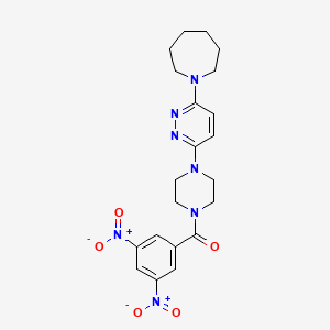 (4-(6-(Azepan-1-yl)pyridazin-3-yl)piperazin-1-yl)(3,5-dinitrophenyl)methanone