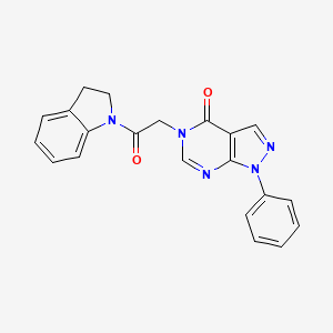 5-(2-(indolin-1-yl)-2-oxoethyl)-1-phenyl-1H-pyrazolo[3,4-d]pyrimidin-4(5H)-one