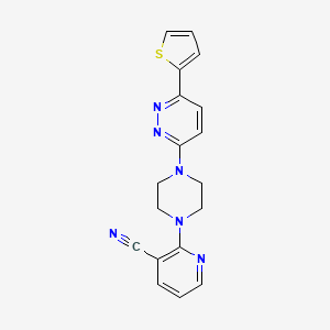 2-[4-(6-Thiophen-2-ylpyridazin-3-yl)piperazin-1-yl]pyridine-3-carbonitrile