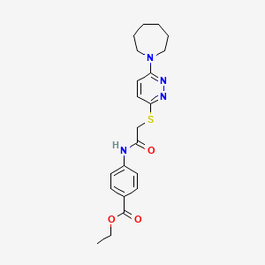 Ethyl 4-({[(6-azepan-1-ylpyridazin-3-yl)thio]acetyl}amino)benzoate